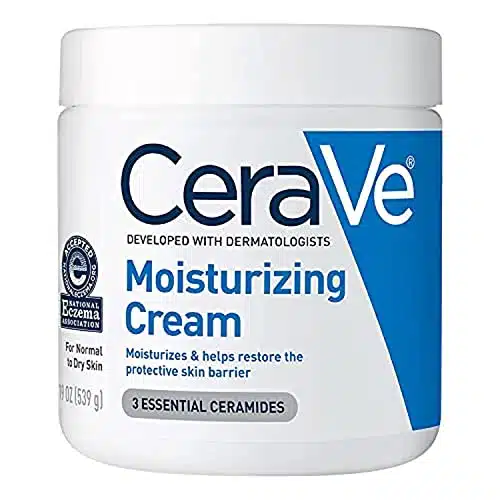 Cerave Moisturizing Cream  Body And Face Moisturizer For Dry Skin  Body Cream With Hyaluronic Acid And Ceramides  Hydrating Moisturizer  Fragrance Free Non Comedogenic  Ounce