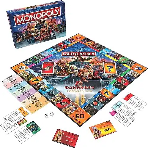 Monopoly Iron Maiden  Play As BruceâS Lantern, Guitar Amp Stack, NickoâS Drum Kit, And More  Officially Licensed Collectible Game Honoring English Classic Heavy Metal Icons