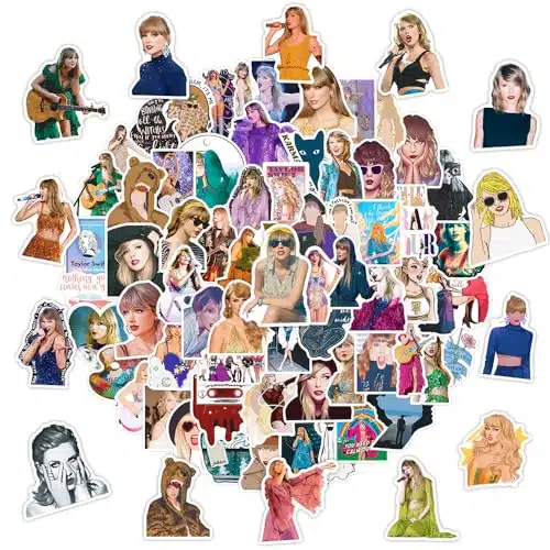 Pcs Swift Ablum Stickers For Woman,Popular Singer Taylor Stickers For Adult,Vinyl Waterproof Stickers For Laptop, Water Bottles,Phone,Computer Guitar, Gifts For Teens, Girls, Fans