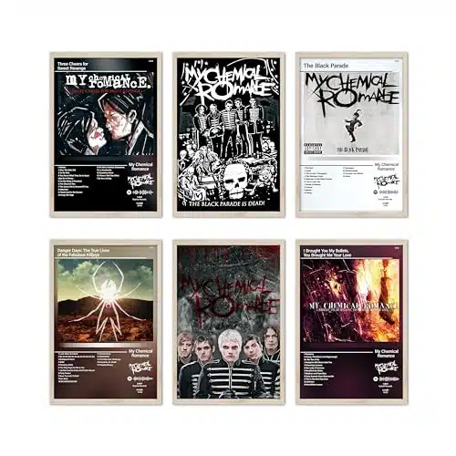 Etulle My Chemical Romance Poster Rock Band Album Cover Posters For Room Aesthetic Hd Print Music Wall Art Girl And Boy Teens Dorm Decor Set Of In X In Unframed