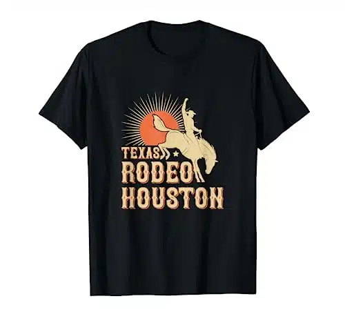 Houston Texas Rodeo Vintage Western Retro Cowboy T Shirt