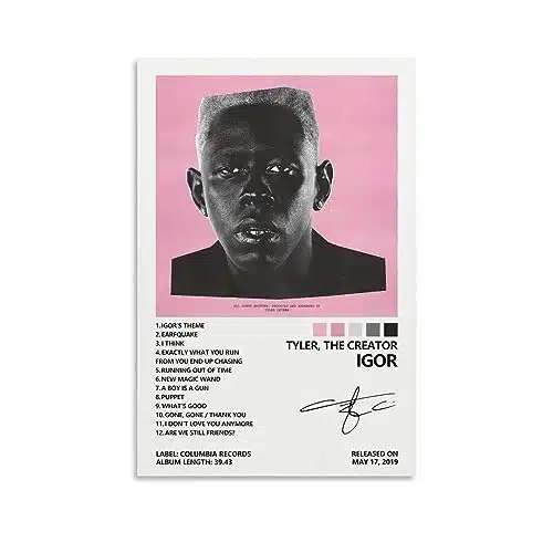 Shiwa Tyler Poster The Creator Igor Album Cover Poster For Bedroom Canvas Posters For Room Aesthetic Wall Art Decor Xinch(Xcm)