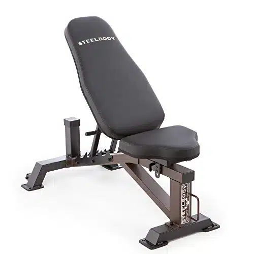 Steelbody Deluxe Position Utility Weight Bench For Weightlifting And Strength Training Stb , Black Brown