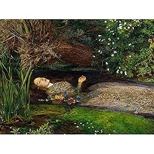 Fine Art Prints John Everett Millais Ophelia Cropped Unframed Wall Art Print Poster Home Decor Premium,X Inches