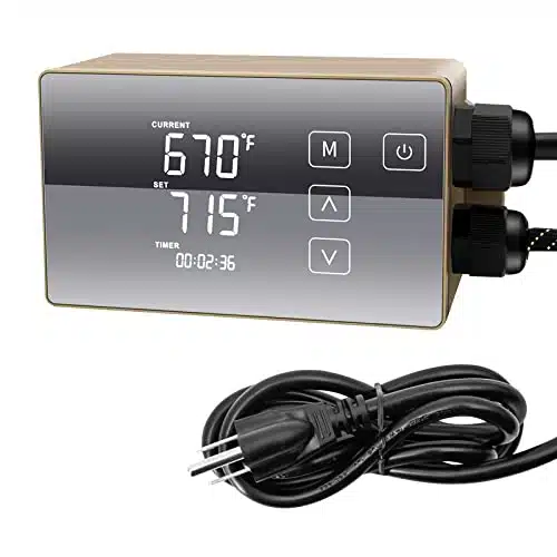 Digital Temperature Controller With Accessories, Golden, V