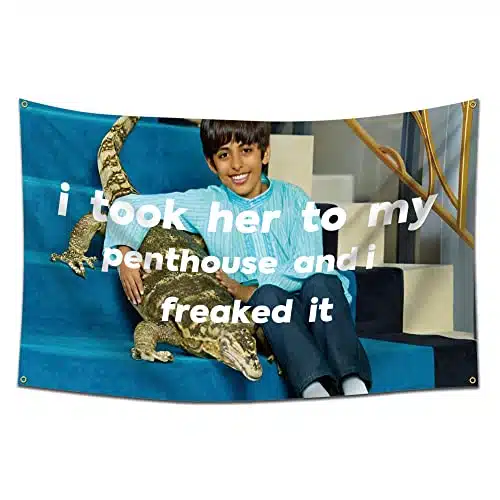 Eksent I Took Her To My Penthouse And I Freaked It Funny Meme Flag Tapestrykings Dead Jay Flag Rock (Xfeet,Heavy Duty, D Polyester) For College Dorm Man Cave