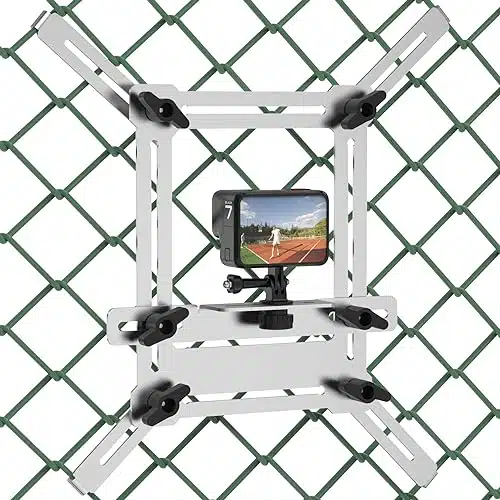 Fence Mount For Gopro, Iphone, Phones, Digital Action Camera, To A Chain Link Fence For Recording Baseball,Softball And Tennis Games