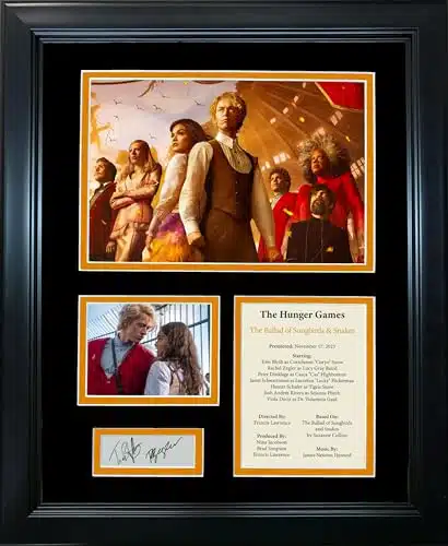 Framed The Hunger Games The Ballad Of Song Birds & Snakes Rachel Zegler & Tom Blyth Dual Facsimile Laser Engraved Signature Auto Movie Xphoto Collage