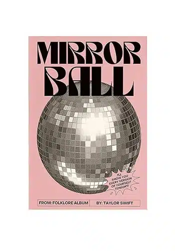 Iazahess Taylor Mirrorball Digital Poster Disco Ball Print Folklore Poster For Aesthetic Pops Preppy Dorm Decor Album Cover Posters Xinch Unframed