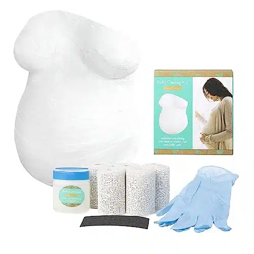 Kate & Milo Belly Casting Kit, Pregnancy Keepsake Making Kit, Easy To Make Diy Plaster Cast Baby Bump Keepsake, Gift For Expecting Moms