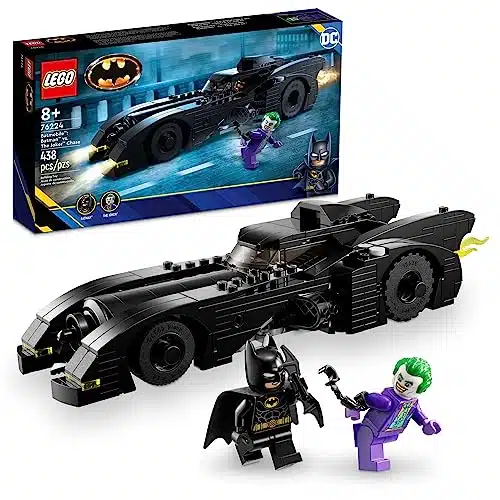 Lego Dc Batmobile Batman Vs. The Joker Chase Building Toy Set, This Dc Super Hero Toy Features Batman'S Iconic Vehicle With Weapons And A Minifigure Compatible Cockpit, Dc Gif