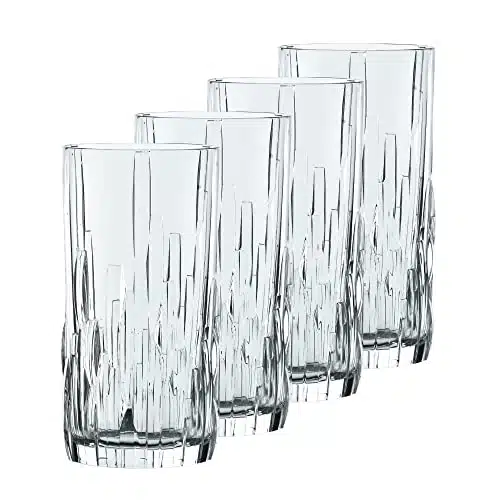 Nachtmann Shu Fa Series Long Drink Set Of , Clear Crystal Glass, For Cocktails And Cold Beverages,  Ounce Cup, Dishwasher Safe