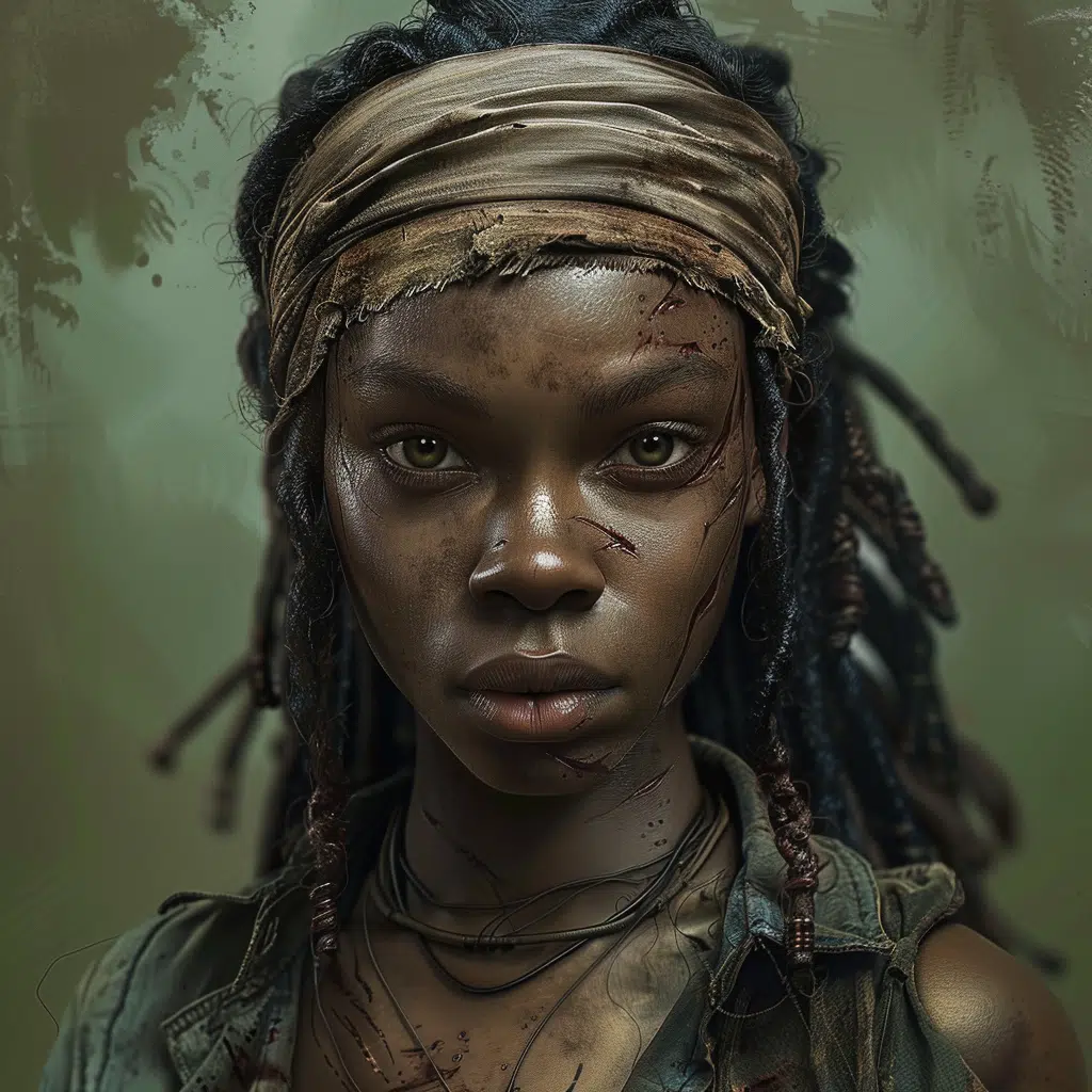 michonne on the walking dead